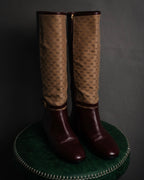 "GUCCI" 20’s archive canvas panel jockey boots