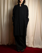 "ISSEY MIYAKE PLANTATION" Minimalist design A-line stand collar coat