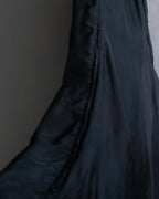 "YOHJI YAMAMOTO" 1996SS Double zipper design sheer rayon flare skirt