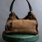 "GUCCI" Suede wood handle hobo bag