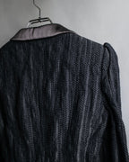 "ARMANI COLLEZIONI" Satin switch design knit tailored jacket