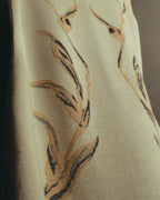 "Alexander McQueen" 00's-10's Metallic floral sleeveless knit dress
