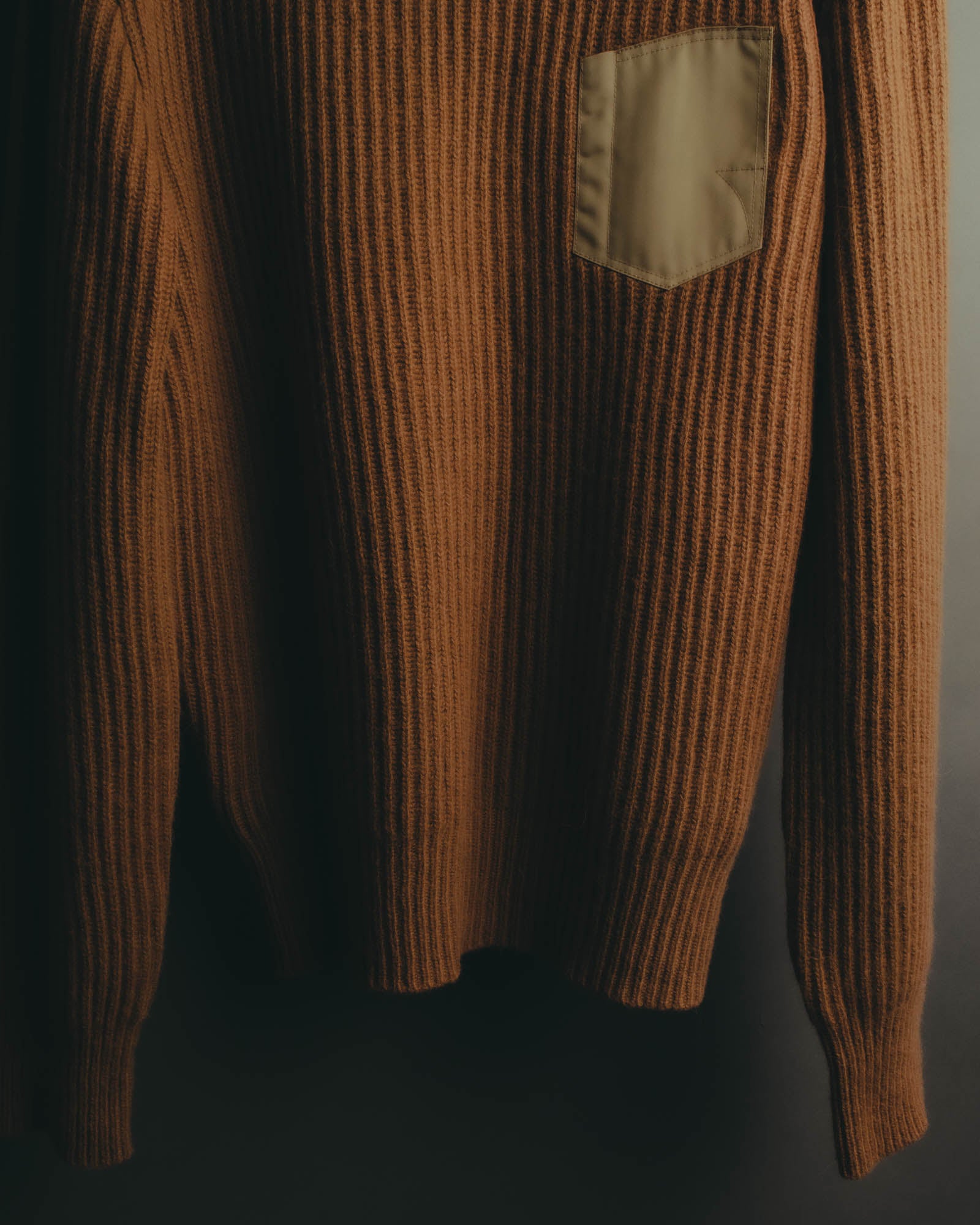 "Maison Margiela" 2021AW Textured ribbed crewneck sweater