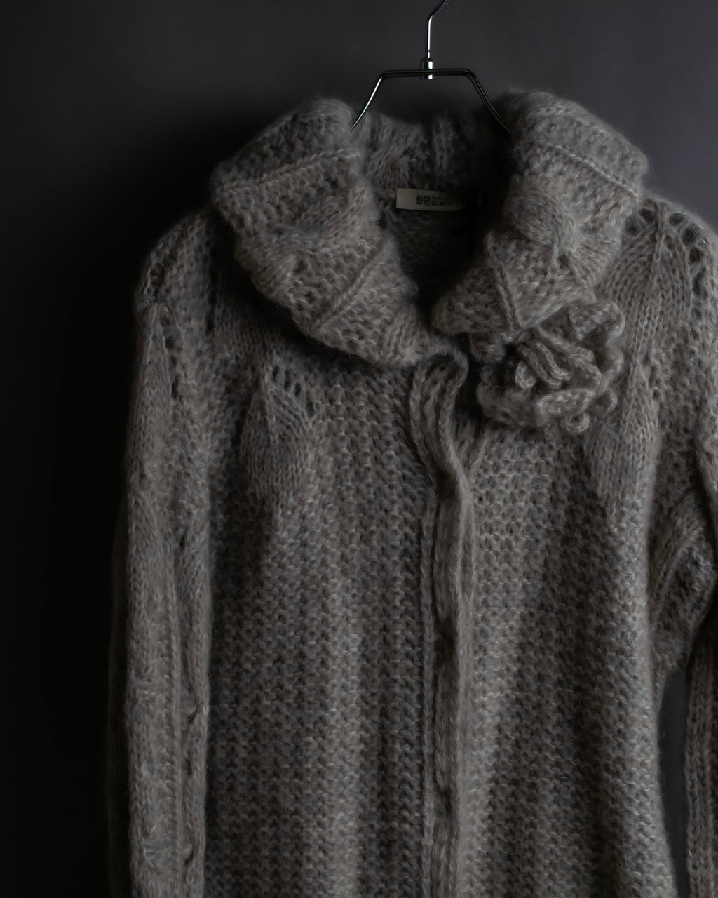 "ERMANNO SCERVINO" Three-dimensional knit long cardigan