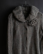 "ERMANNO SCERVINO" Three-dimensional knit long cardigan