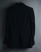 "ANN DEMEULEMEESTER" 90年代-00年代 流体人造丝原羊毛定制夹克