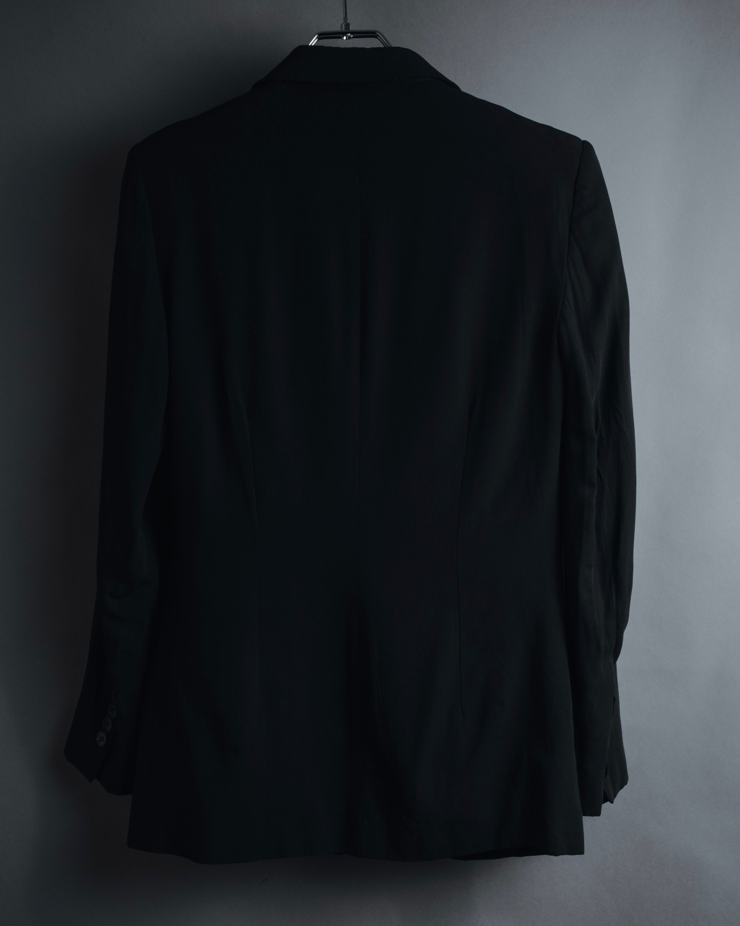 "ANN DEMEULEMEESTER" 90年代-00年代 流体人造丝原羊毛定制夹克