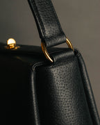 -SPECIAL- “GUCCI” 70’s-80’s Pigskin leather turn lock handbag