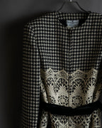 "Valentino Garavani" Houndstooth pattern lace velvet design set up