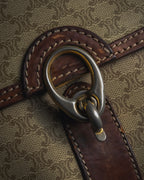 "CELINE" 80’s macadam canvas shoulder bag