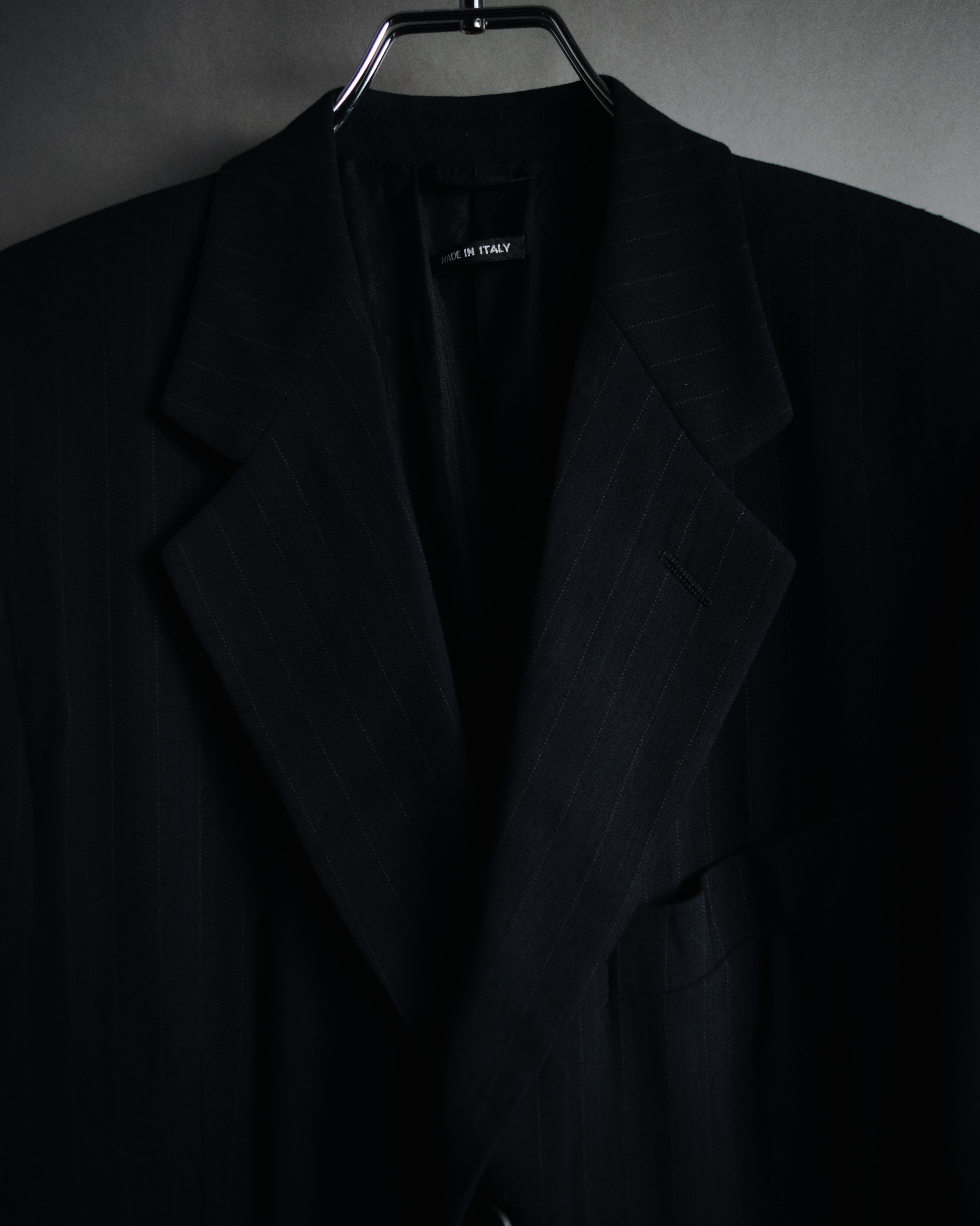 "GIORGIO ARMANI" 90’s pinstripe soft-tailored suit set