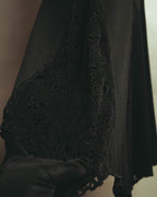 "HIROKO KOSHINO PRET" 90's-00's Elegant lace panel sleeveless maxi dress