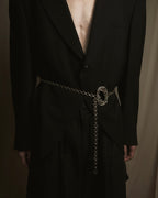 "VALENTINO GARAVANI" 2010’s dark romantic statement necklace＆belt