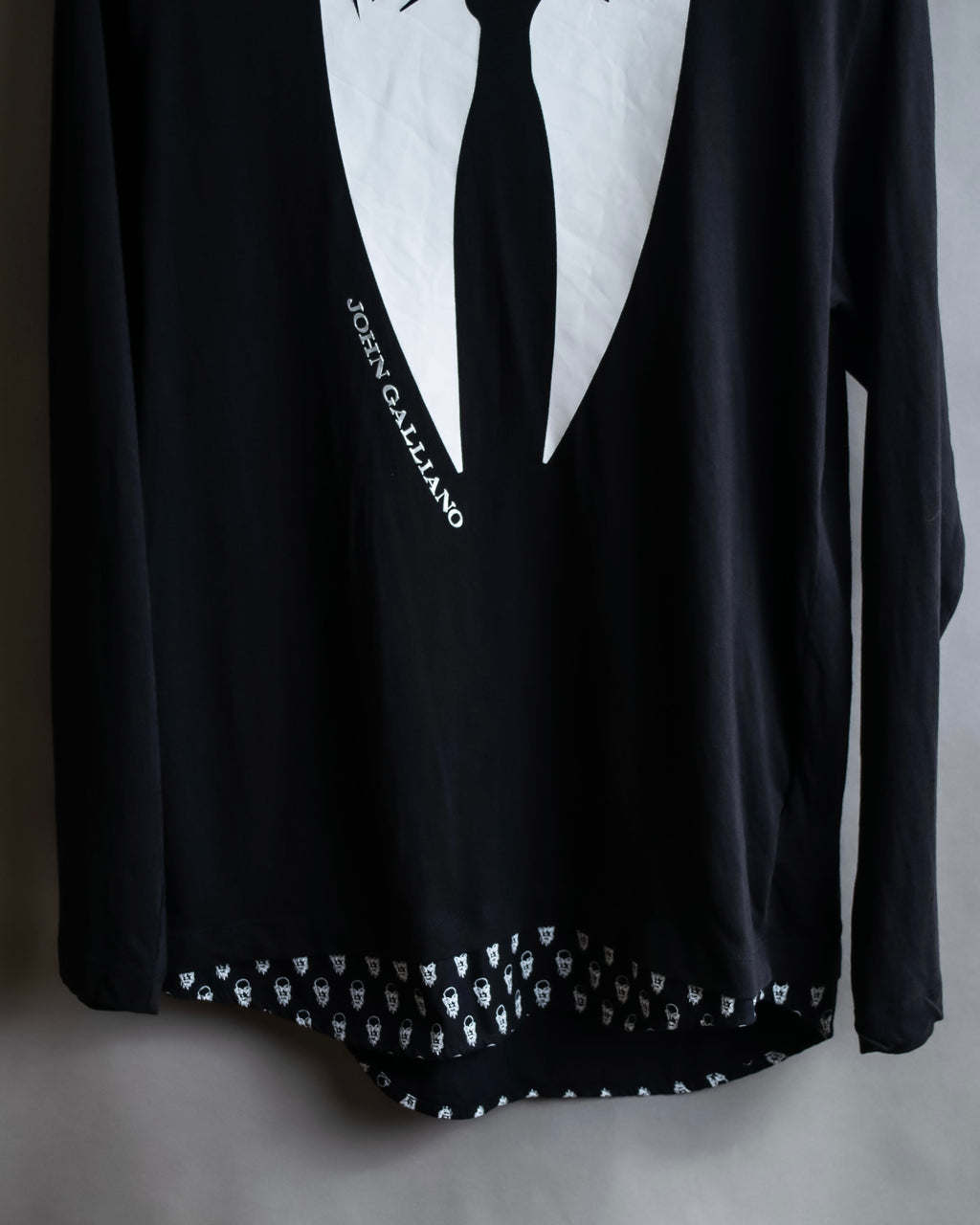 "John Galliano" Tie motif trompe l'oeil design pullover