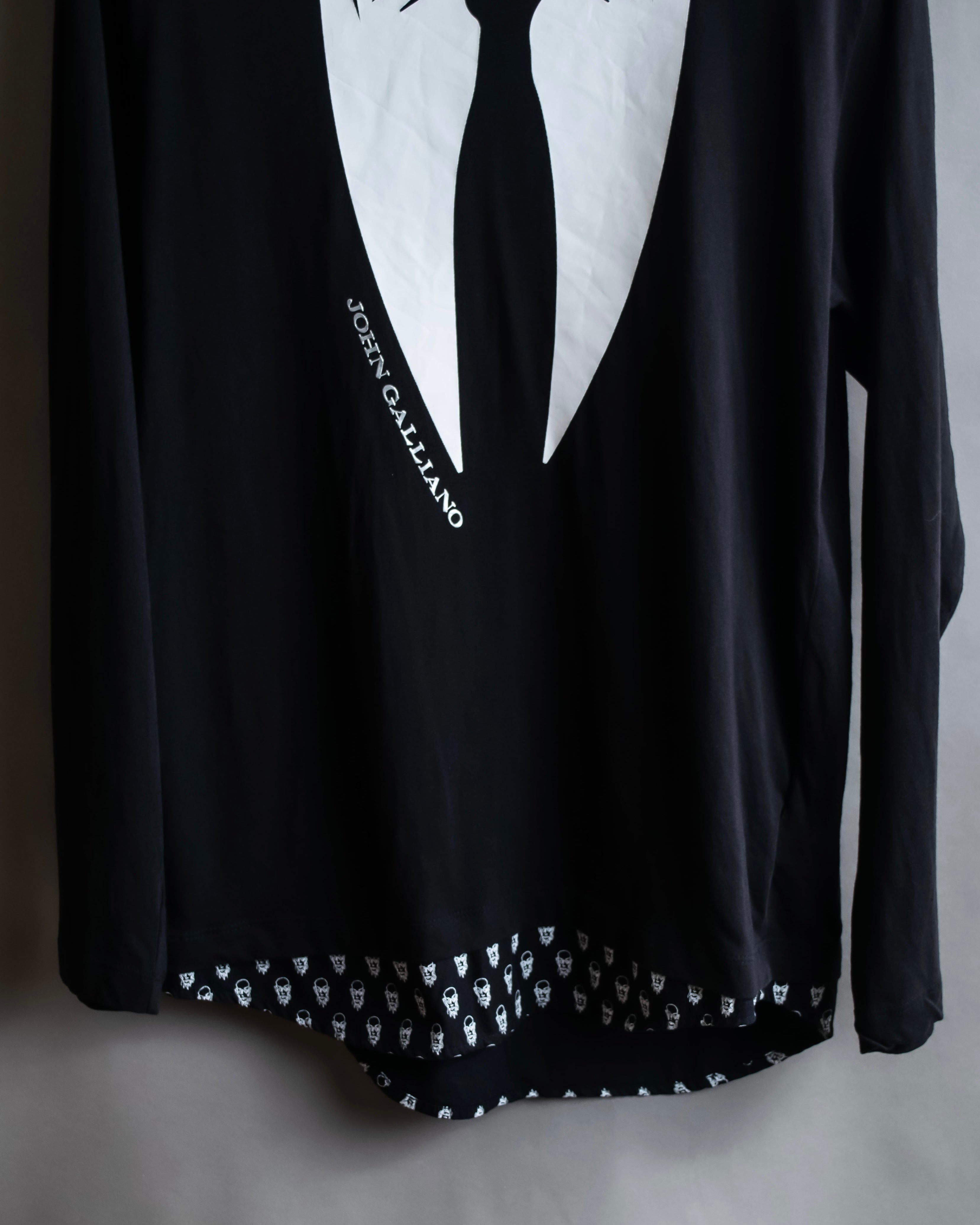 "John Galliano" Tie motif trompe l'oeil design pullover