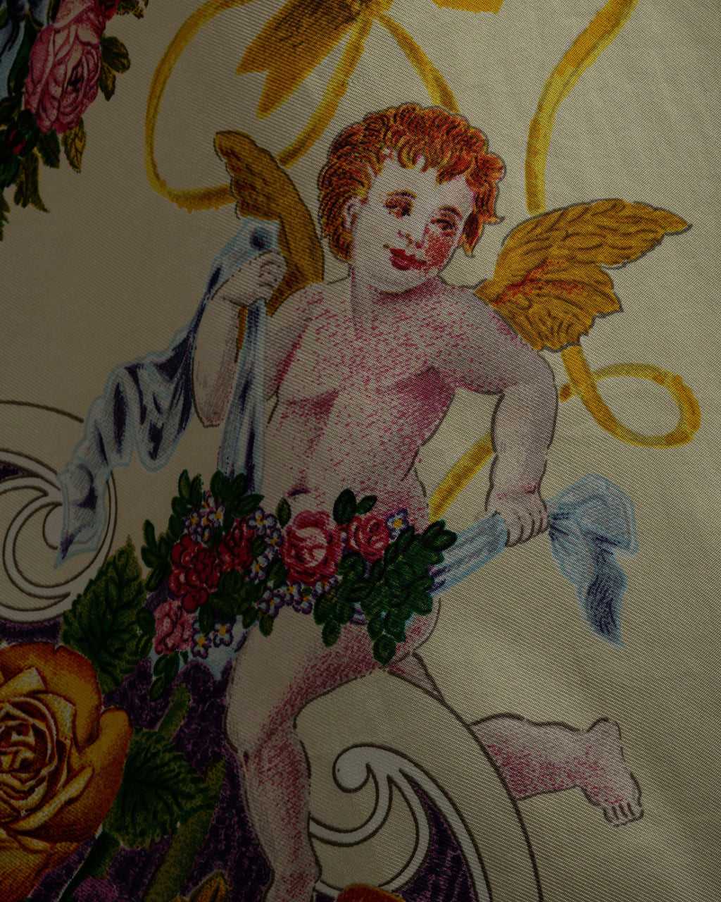 "GUCCI" Baroque painting pattern silk scarf