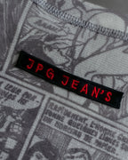 "JEAN PAUL GAULTIER JEANS" American comic book motif sheer short length pullover
