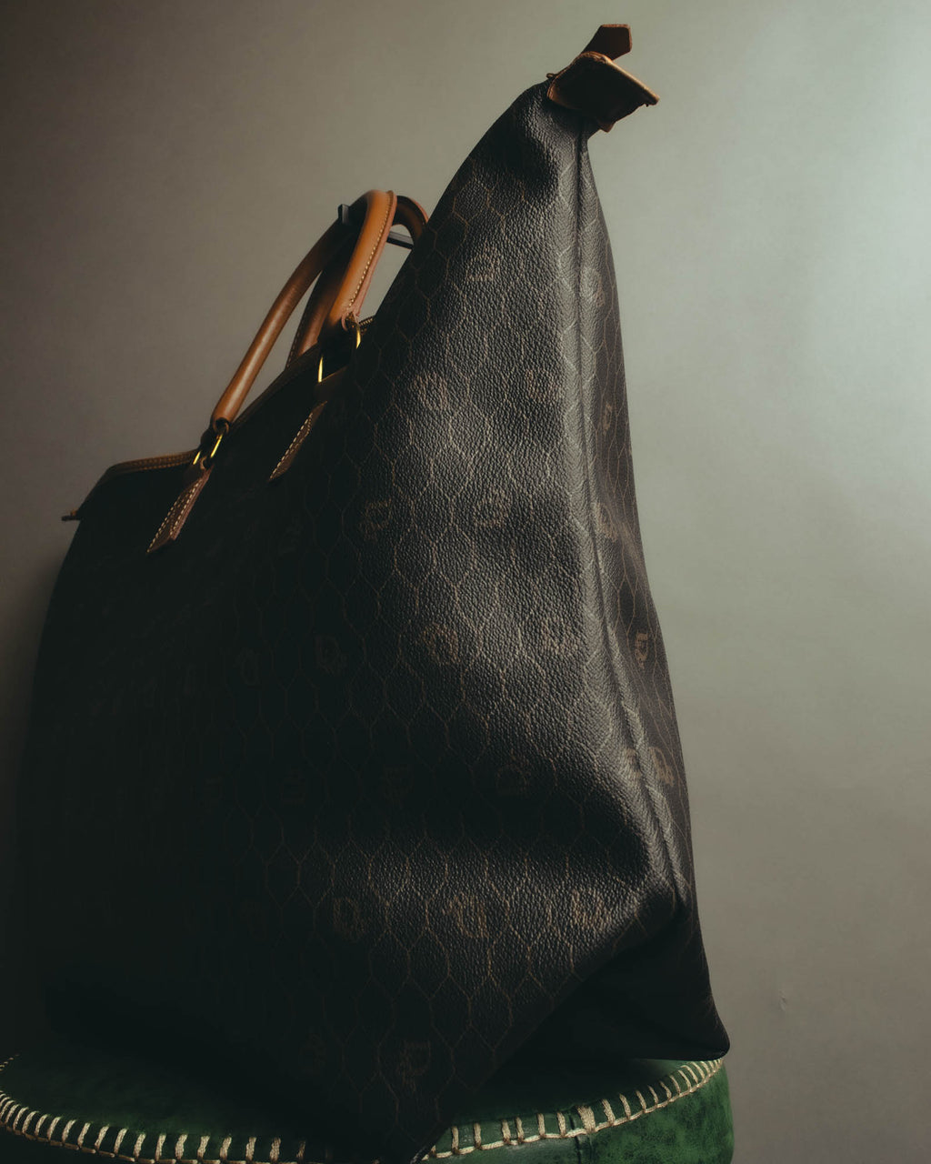 "Christian Dior" 70's-80's Honeycomb travel bag