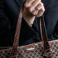 "CELINE" Macadam pattern crocodile switching one handle bag