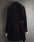 -SPECIAL- "JIL SANDER"
90’s-00’s Architectural cotton velvet belted coat