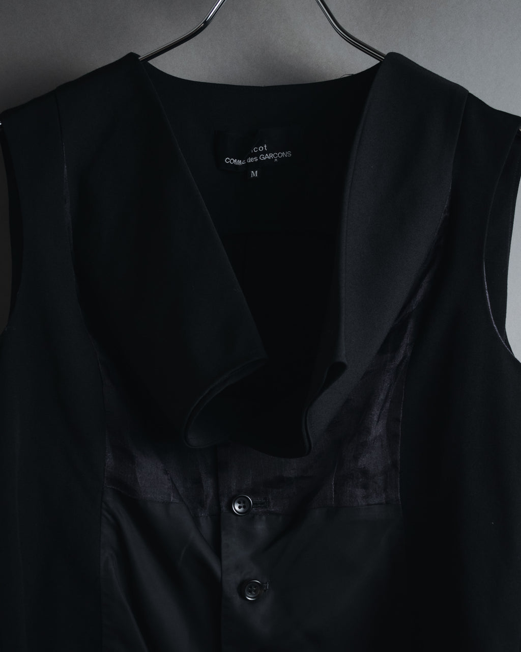 "tricot COMME des GARCONS" 2004 SS draped lapel cropped vest