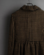 "RED VALENTINO" Ruffled frill detail tweed coat