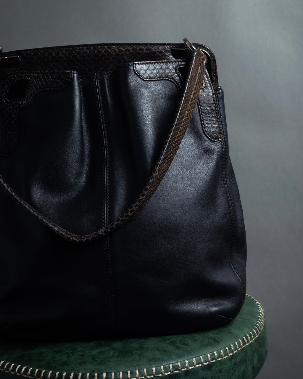 "Cartier" Marcello de Cartier python leather combination bag