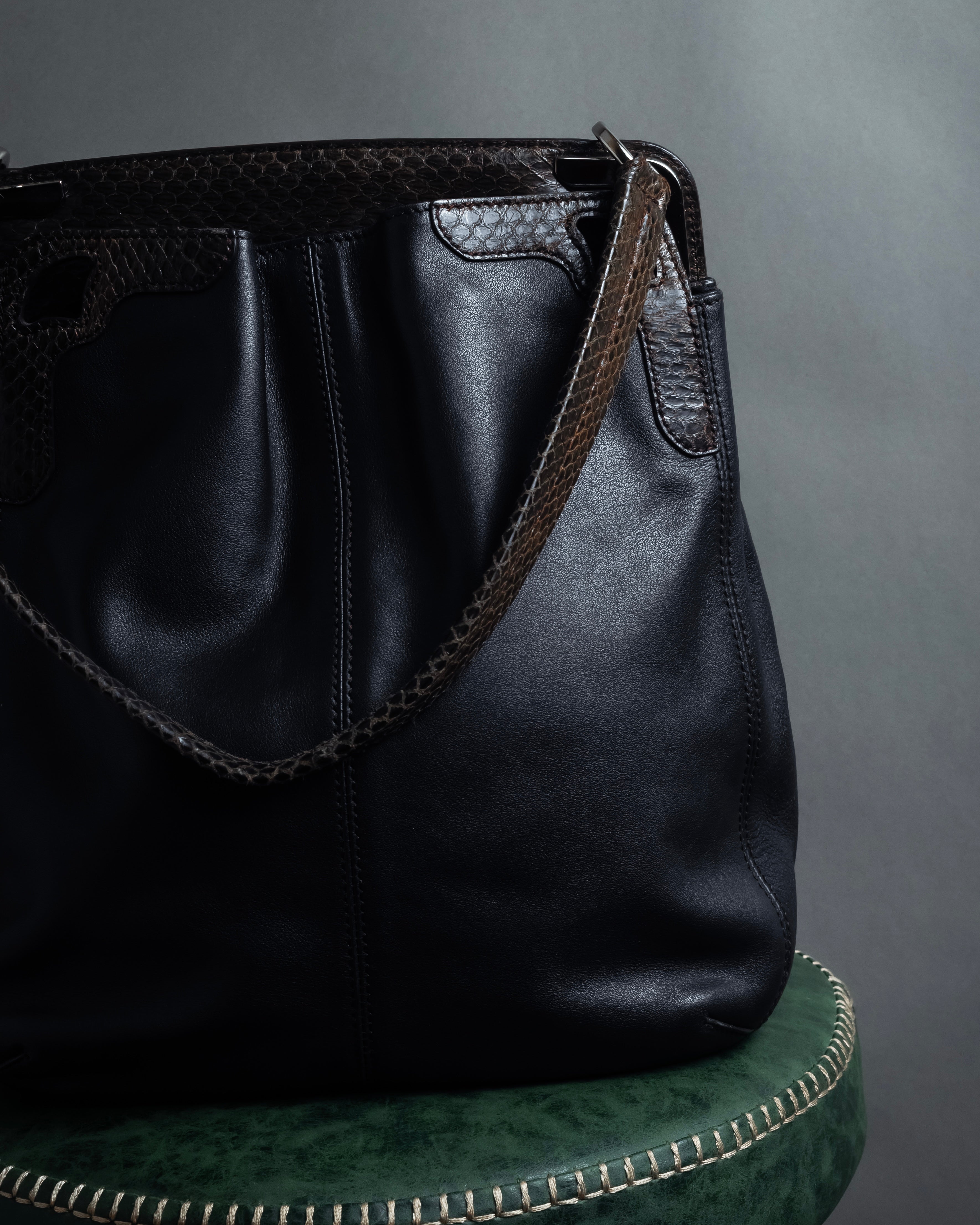 "Cartier" Marcello de Cartier python leather combination bag