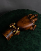 "LOEWE" Gold metal dome motif bracelet