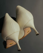 "Sergio Rossi" 90's-10's Elegant colorblock leather pointed-toe pumps