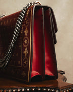 -SPECIAL- "GUCCI" 2010's-20's Collectible gucci garden embellished leather dionysus chain shoulder bag