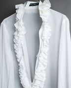 “Dolce&amp;Gabbana” Front volume frill designed shirt