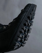 "YELLO" Lace up suede like stiletto heel knee-high boots