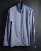 "GUCCI" Michele design tonal contrast-collar classic dress shirt