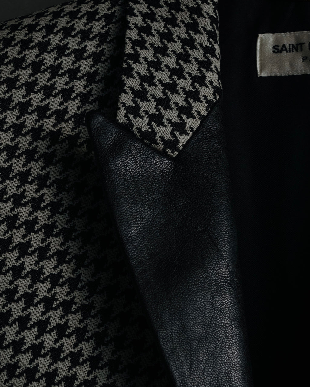 –SPECIAL– "SAINT LAURENT PARIS"
10’s Houndstooth leather-lapel peak blazer