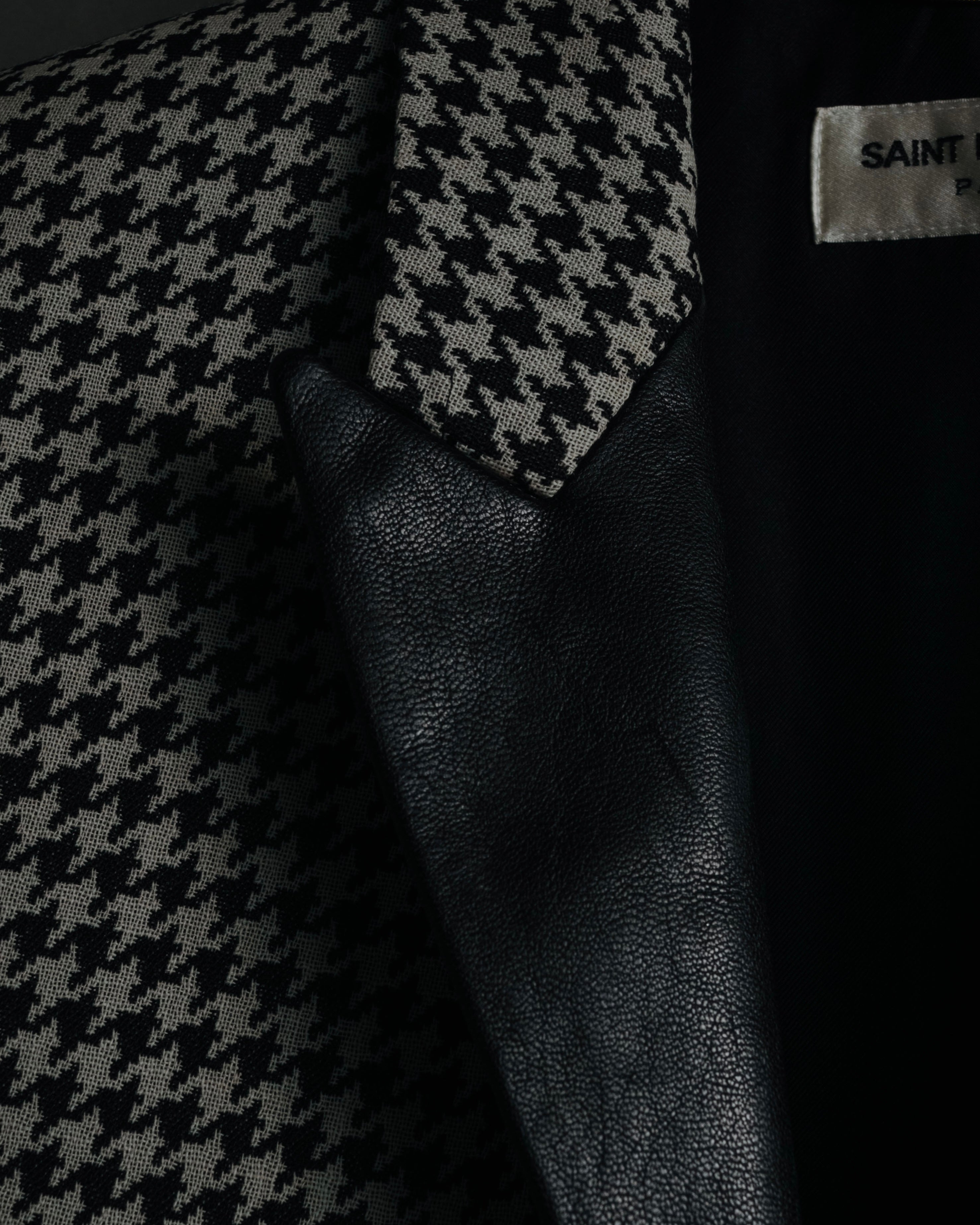 –SPECIAL– "SAINT LAURENT PARIS"
10’s Houndstooth leather-lapel peak blazer