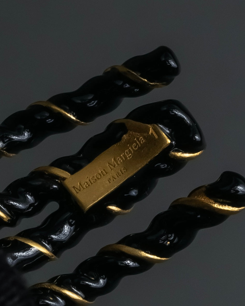 "MAISON MARGIELA" Twisted cord design brass bangle