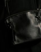 "JIL SANDER" Hill model gently curved leather shoulder bag