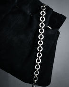 “Salvatore Ferragamo“ 90’s-00’s Suede gancini chain shoulder bag