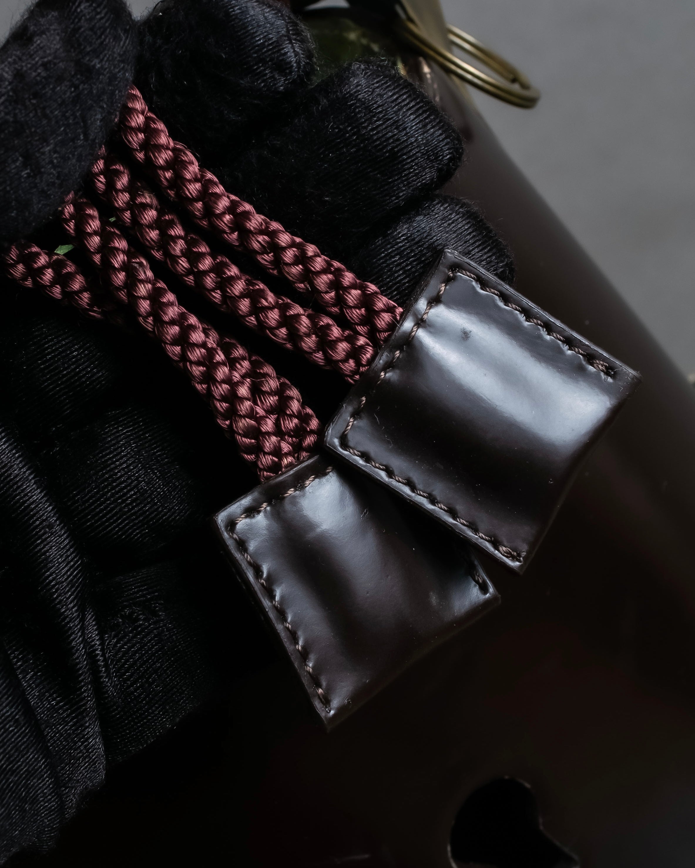 "KENZO" Camouflage design drawstring leather bag