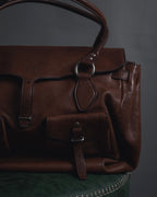 "JIL SANDER" 90’s-00’s Functional pocket leather satchel bag
