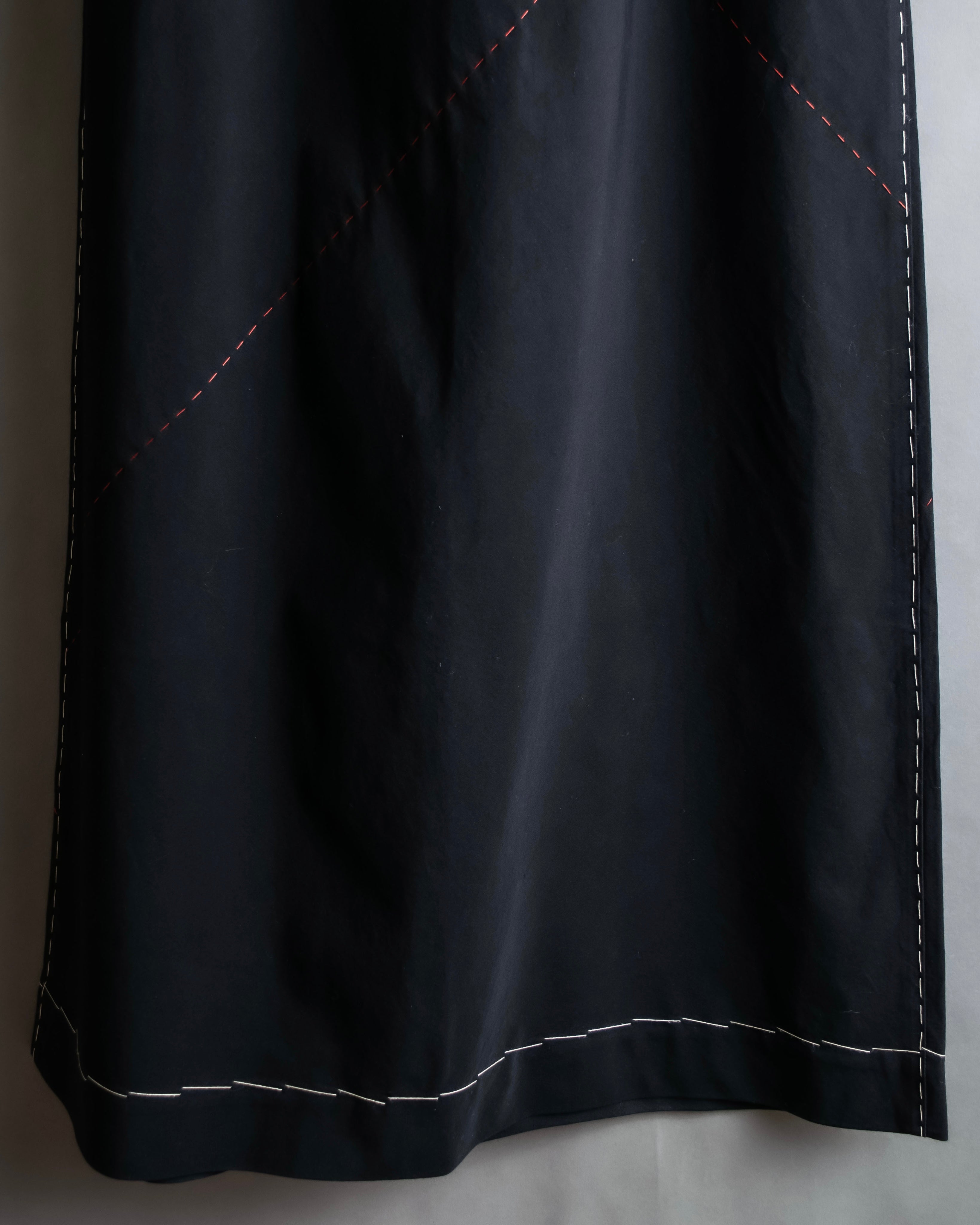 "YOHJI YAMAMOTO" Stitched hemline design flared skirt
