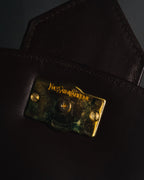 "Yves Saint Laurent" 80’s-90’s Concho suede chain shoulder bag
