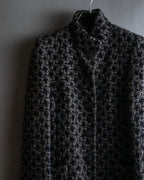 "ARMANI COLLEZIONI" Three-dimensional twill stand up collar long coat