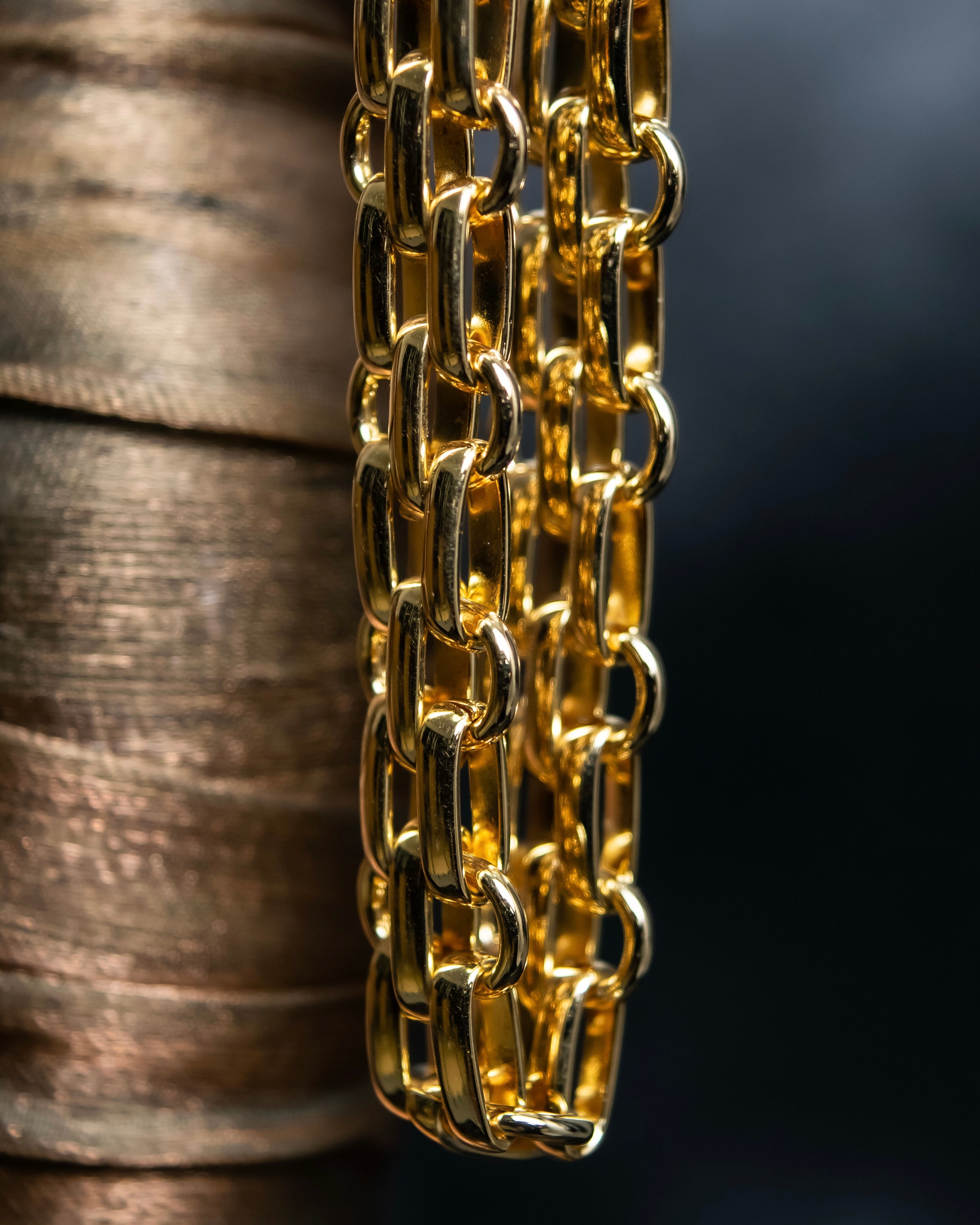 "Christian Dior" Double chain gold bracelet