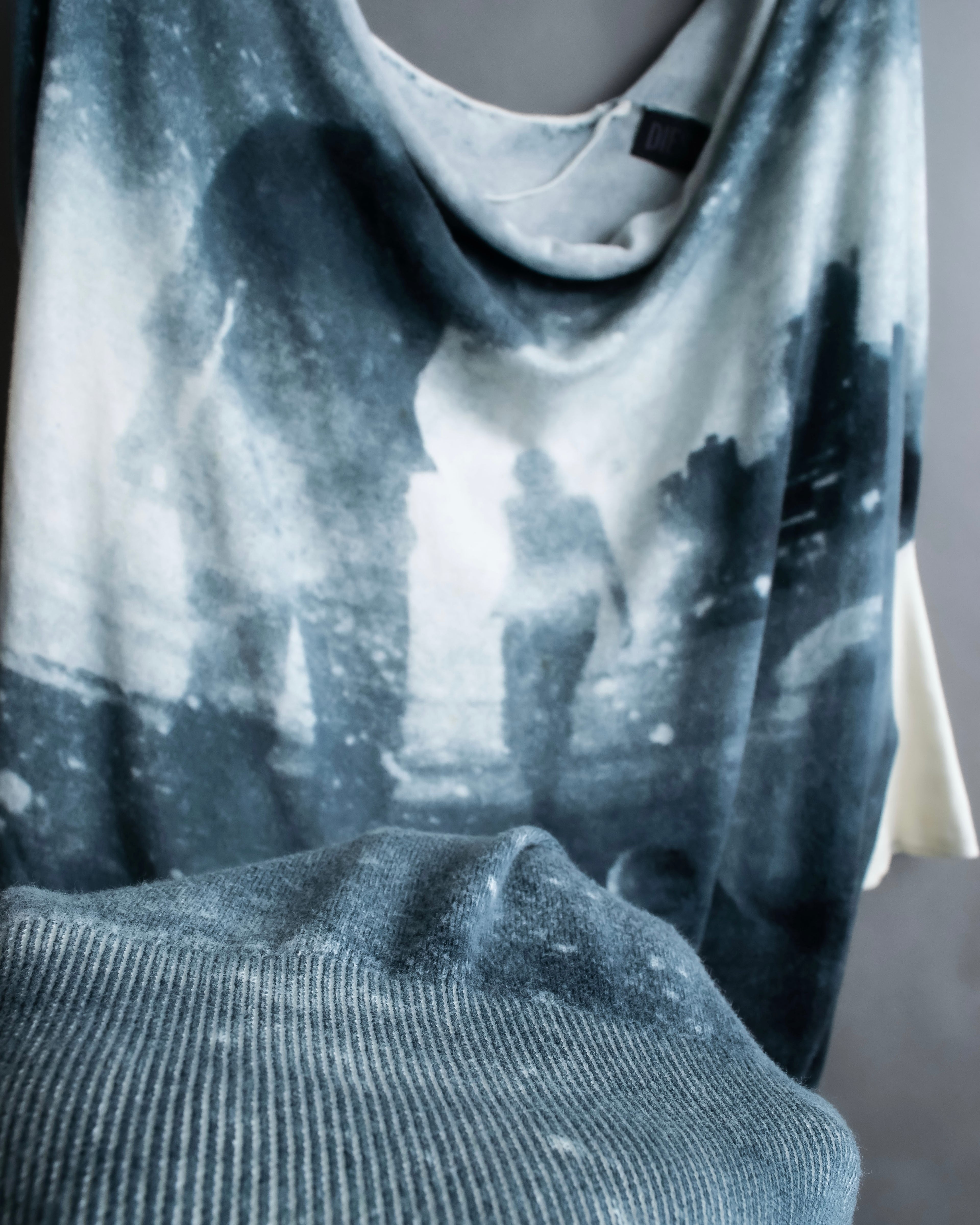 "DIESEL" Space pattern full graphic long tops