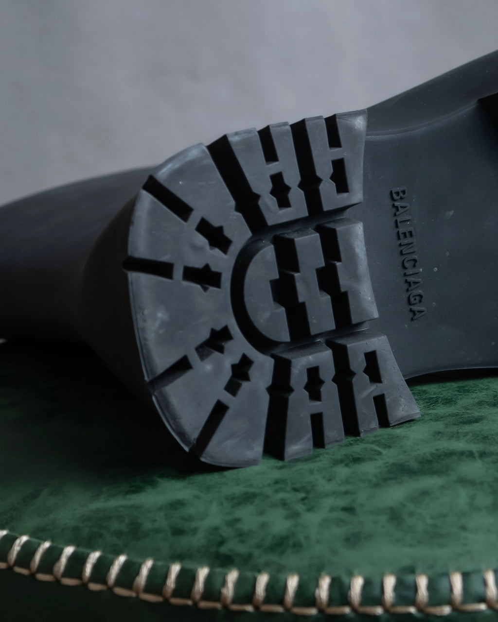 "BALENCIAGA" Rubber black trooper boots