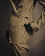 -SPECIAL- "HERMÈS" 90's-00's Wool silk tailored asymmetrical setup suit