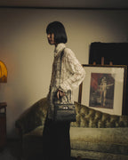 -SPECIAL- "Balenciaga" 90's-00's Ostrich leather structured top handle bag