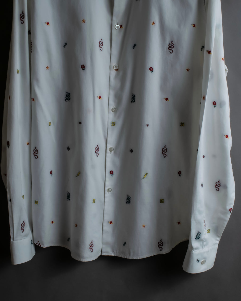 "GUCCI" Michele period iconic motif embroidered shirt